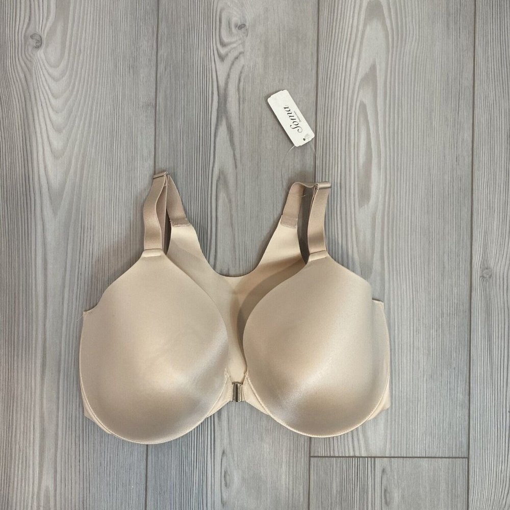NWT Soma Vanishing Back Full Coverage Front Closure Bra Light Nude Sz 36G